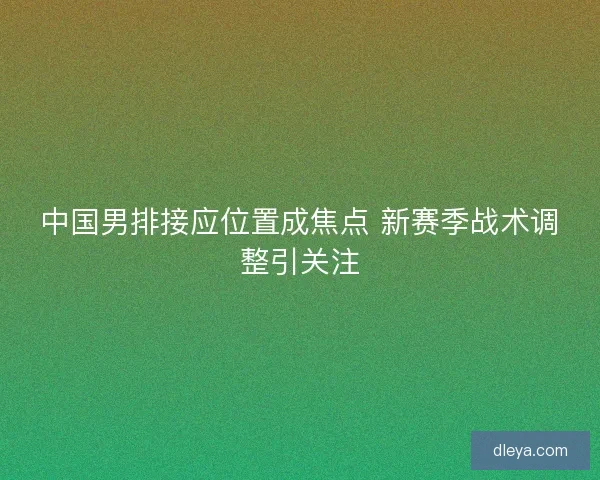 中国男排接应位置成焦点 新赛季战术调整引关注